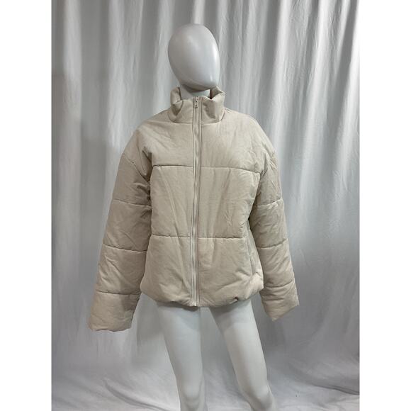 ALO Yoga Cream Corduroy Puffer Jacket - Picture 2 of 4